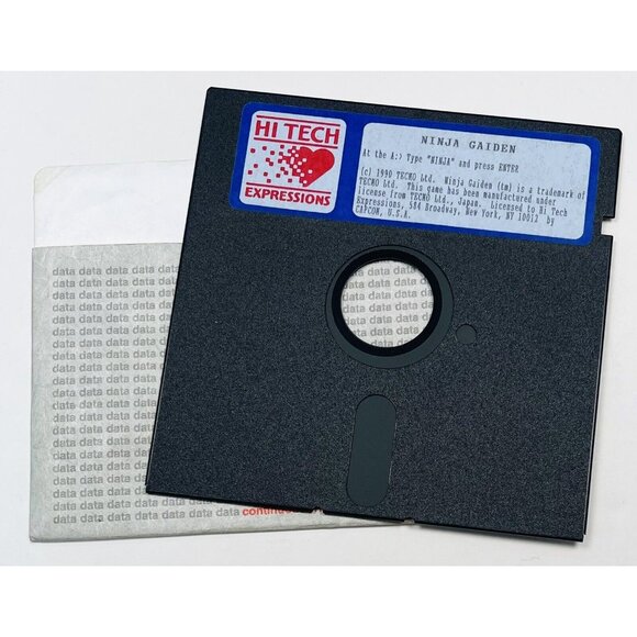 NINJA GAIDEN PC Game Hi Tech Expressions MS-DOS 5.25" Floppy 1990 Disk Only EUC - Picture 1 of 3